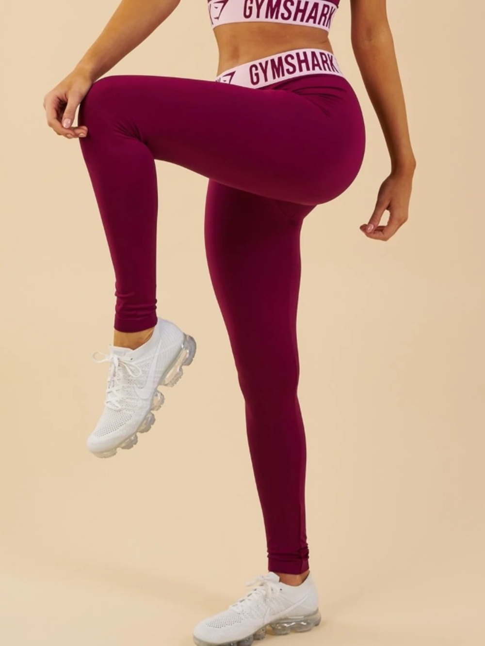 Gymshark Deep Plum High-Rise Gym Athletic Leggings